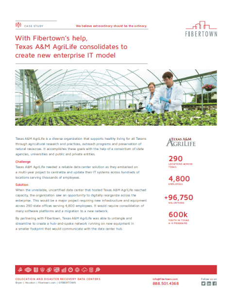 Case Study: Texas A&M AgriLife Consolidates to Create New Enterprise IT ...